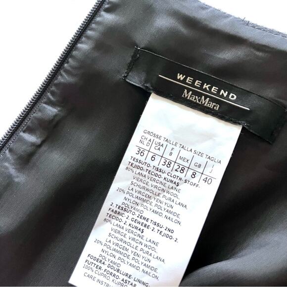 Weekend Max Mara plaid wool blend Elicia dress size 6 - Picture 4 of 9